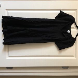 Black, short sleeve dress